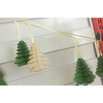 paper christmas tree garland