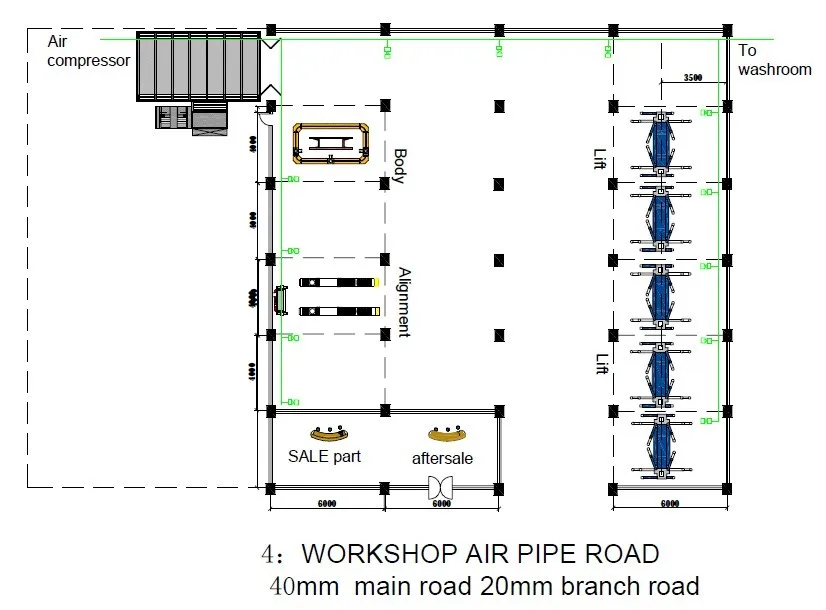 600 Sqm Car Workshop Design - Buy Auto Repair Equipment,Auto Body