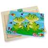Preschool educational children play animal insect wooden puzzle for kids