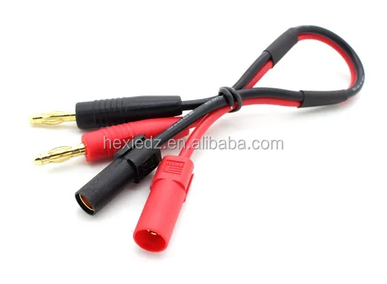 XT150 AS150 Plug to 4mm banana male charging cable adapter for B6 Battery