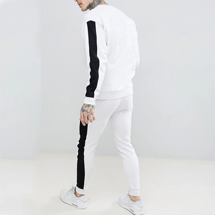 Mens New Design Custom Black And White Crewneck Sweatshirt And ...