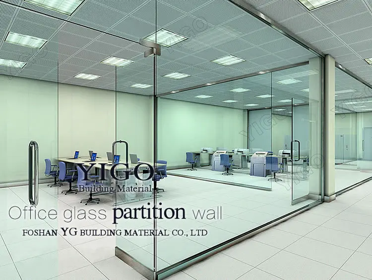 Frameless Tempered Office Partition Glass Wall Glass