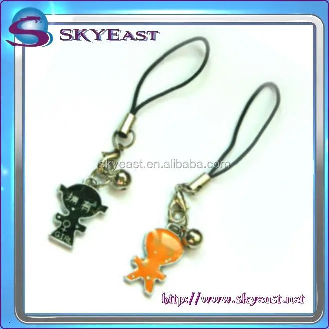 
New Design Metal Mobile Phone Charms With Epoxy Pendants 