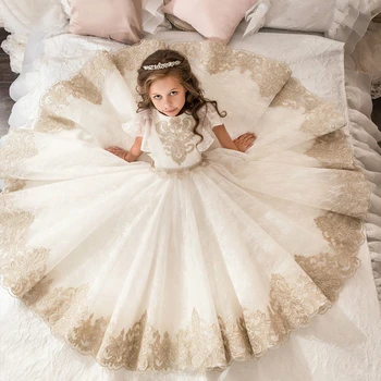 Boutique Wholesale Kids Girl Dress Wedding Prom Little Girls Ball