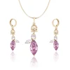 62185-xuping necklace fashion jewelry 14k gold african pink AAAAA CZ stone fashion jewelry sets, women joias
