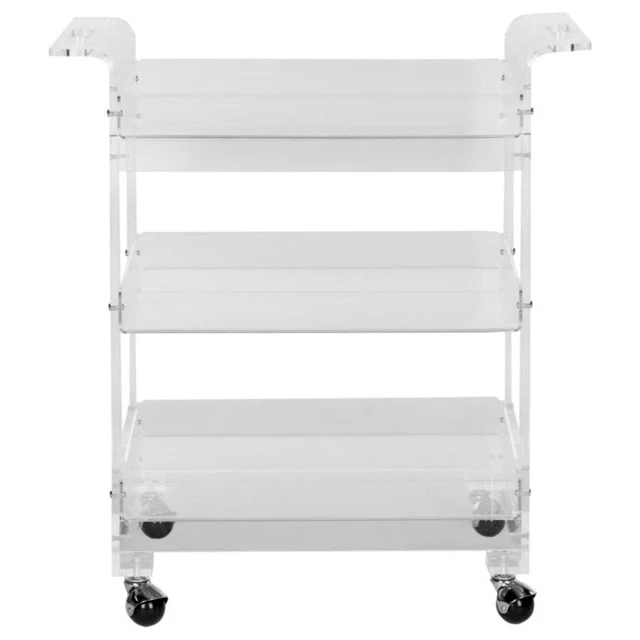 Frosted Custom Handcrafted Acrylic Trolley Serving Cart Of Elegant ...