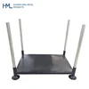 Warehouse storage collapsible stacking powder coating base added steel plate warehouse steel racking