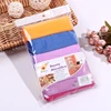 Plain colour microfiber cloth with roll up packaging microfiber towel