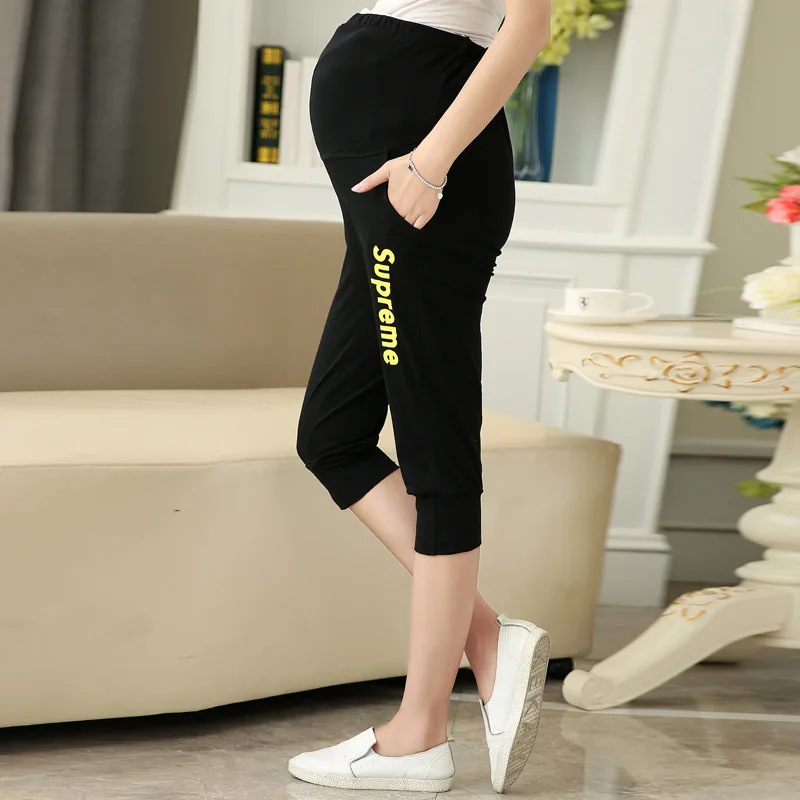 Maternity shorts sports Capris for Pregnant Women Comfortable Pregnancy Pants Plus Size Clothing Maternity Wear Clothes