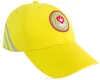 6 panel cotton custom embroidery emblem patch reflective stripes safe yellow cap and hat