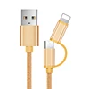2in1 usb cable use for USB wire mobile cable charge and sync data transfer