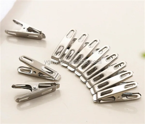 20X Stainless Steel Clothes Pegs Laundry Metal Clamps Metal Hanging Pins Cl FLO2 