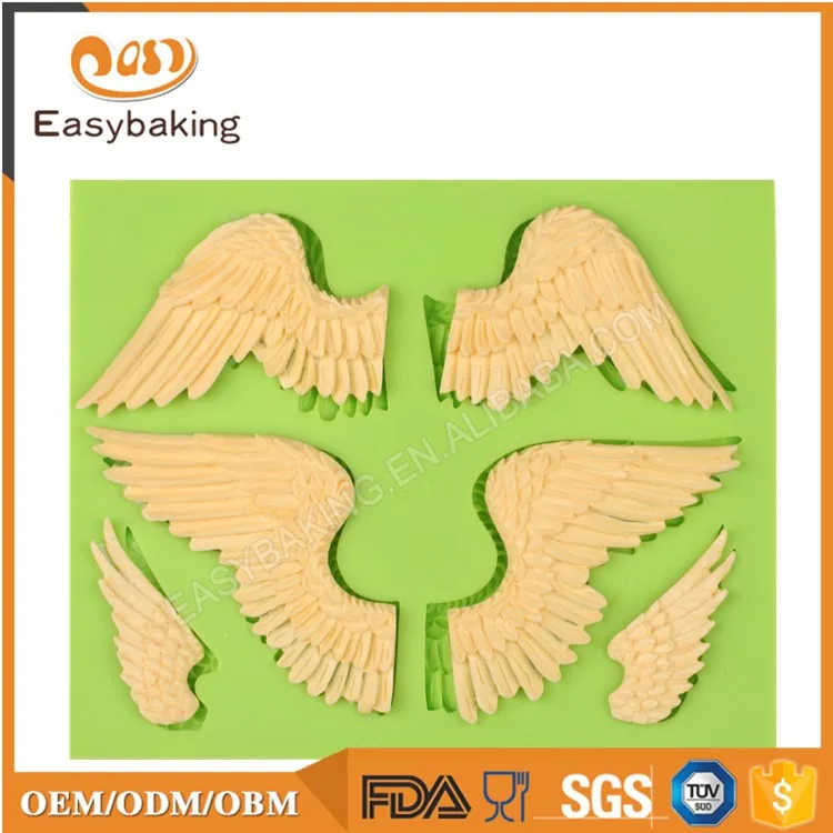 ES-1933 Angel wings shape silicone cake decoration mold fondant tool
