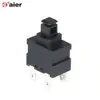 Black Housing Double Pole 4 Pin Solder Terminal Plastic Push Button Switch 10A 250V