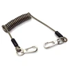 Safety Coated Clear PVC Stainless Stretch Tool Lanyard With Swivel Hook