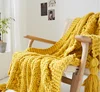 Knit Throw Blanket Weighted Tassel Sofa Chair Bed Plaid Chunky Knit Blankets