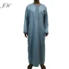 Muslim Thobe for men Jubba Mens Cotton Omani Embroider Arab Robe Islamic Clothes Ramadan