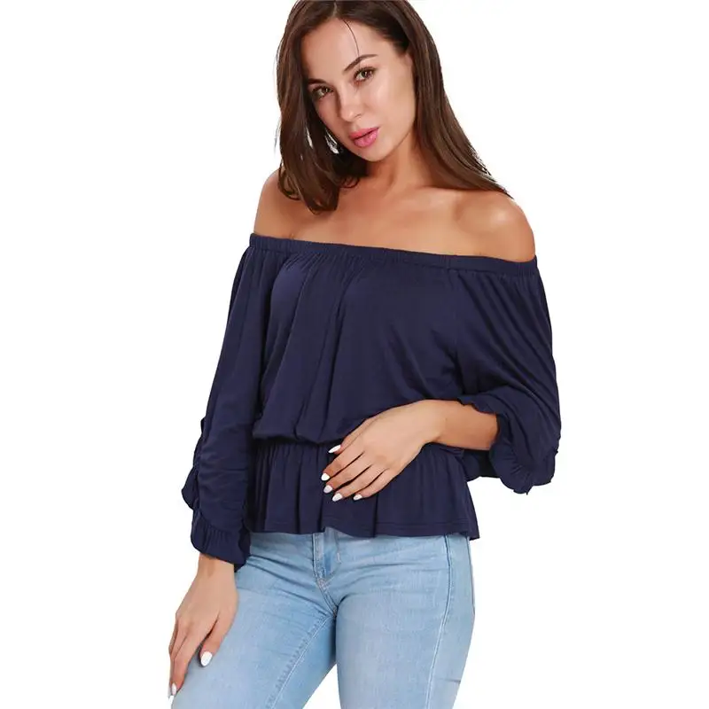 blusas de manga longa feminina 2018