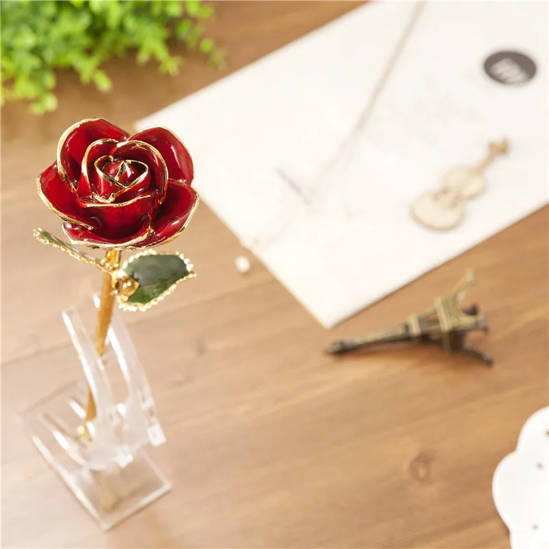 Gold Dipped Rose 24k Gold Rose With Gift Package For Valentine's Day