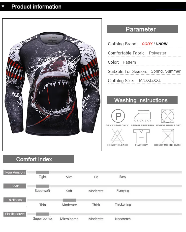 Wholesale Sublimated Superhero Rash Guard Mens 3D Long Sleeve Compression Shirt