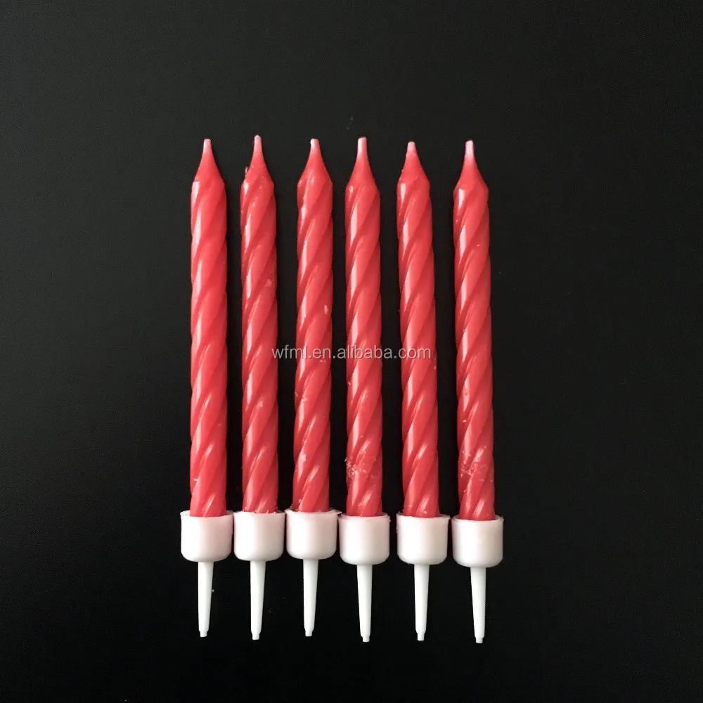 Special Colored Cake Decoration Happy Birthday Spiral Party Candles