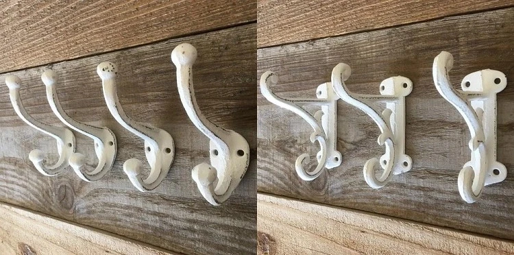 Vintage Small Metal Door Hanger Forged Hook\n