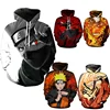 ecowalson Custom made Unisex Naruto 3D Print Pullover Hoodie Sweatshirt With Kangaroo Pocket Cosplay Anime hoodie