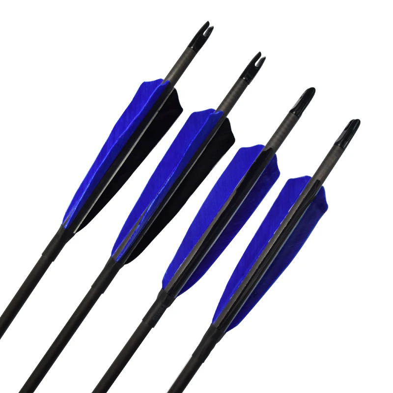 Wholesale Feather Archery Pure Carbon Fiber Arrow Shaft Arrow For
