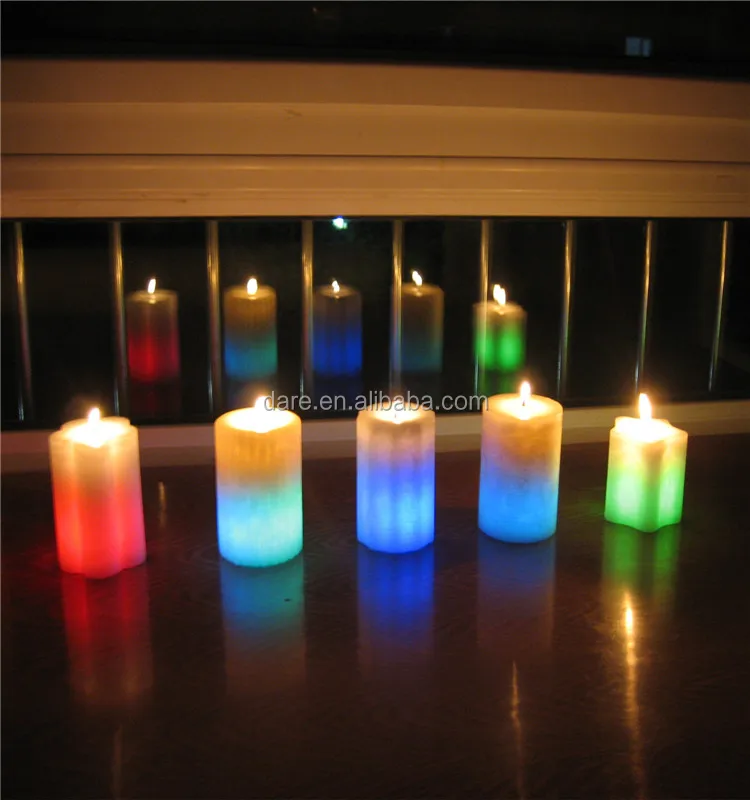 Colour Changing Art Wax Candles With Real Flame Buy Art Wax Candles,Colour Changing Art Wax