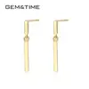 GEM&TIME 14K Gold New Design Stud Earrings Real Gold Charm Earring Gift for WomenJewelry Wholesale