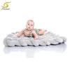 Baby Knot Plush Handmade Soft Cotton Square Nursery Rug Decor Floor Pillow Activity Play Mat for Kids