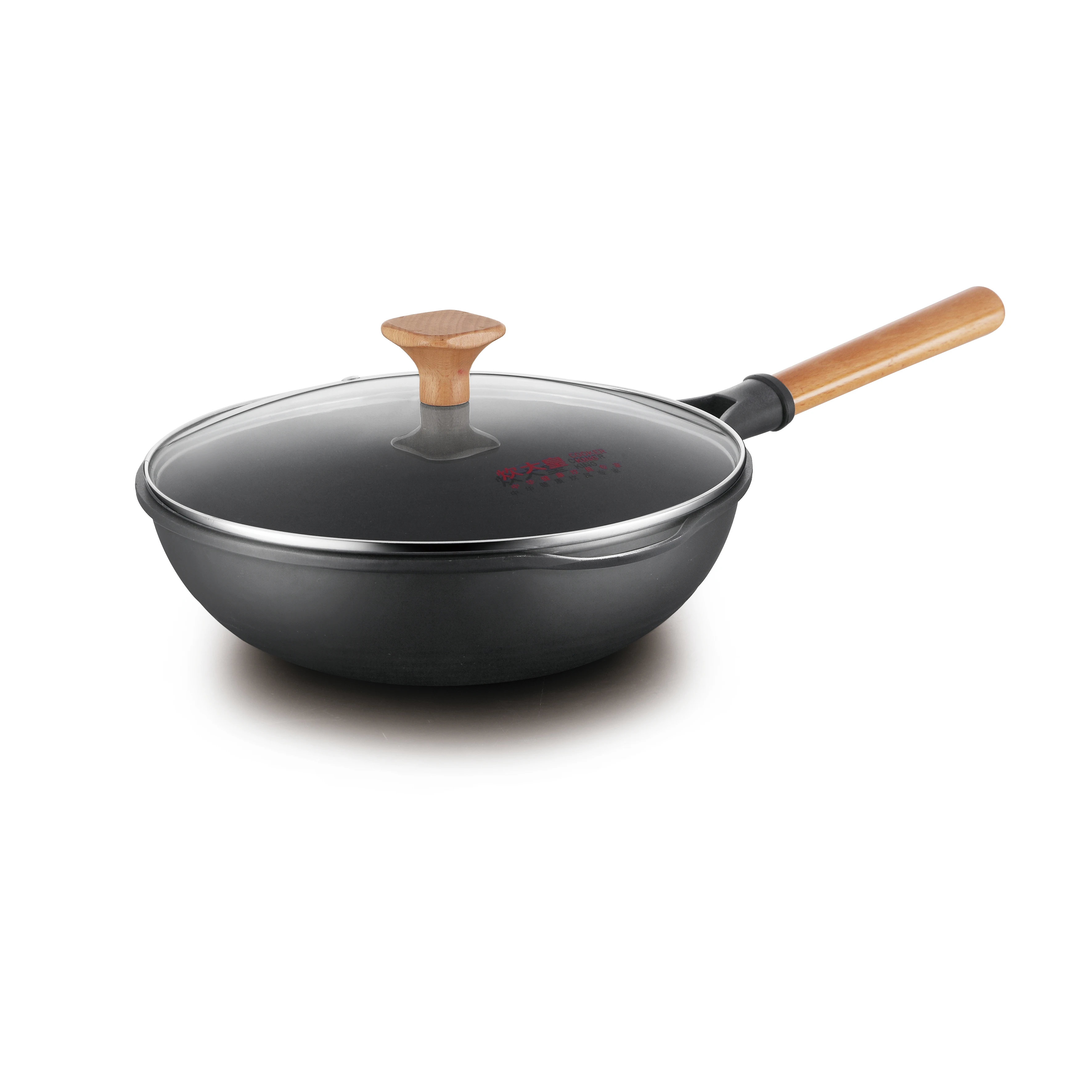 
Die-casting wok chinese wok die casting aluminum cookware non-stick cookware 