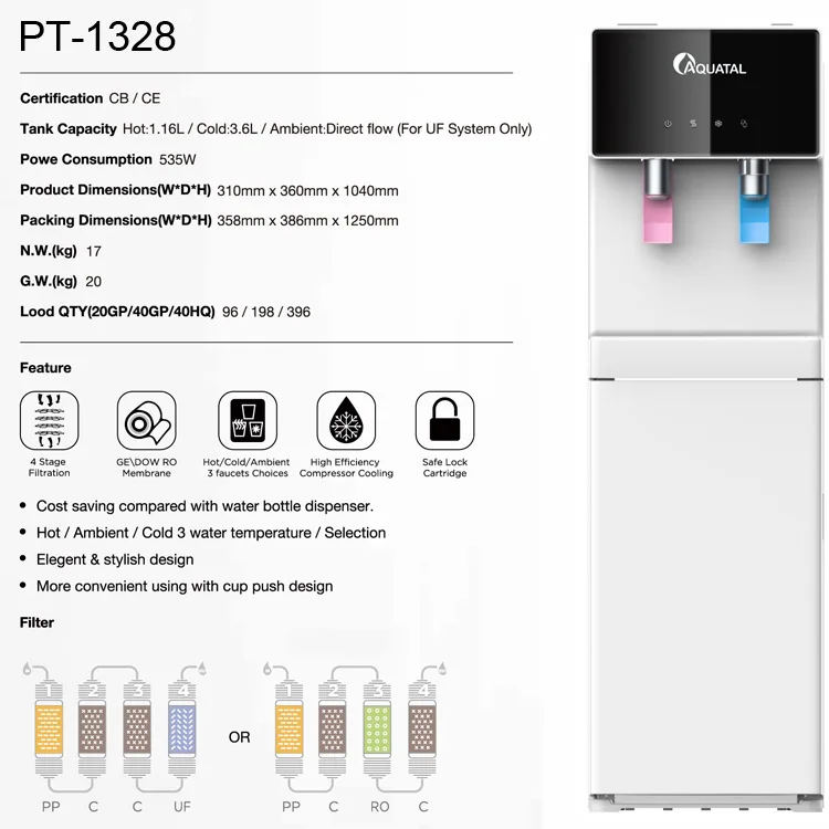 freestanding water purifier cooler dispenser
