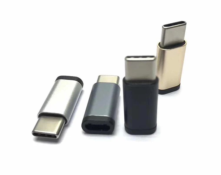 wholesale Metal Type C male to Micro USB 2.0 Female adapter for Laptop and mobile phone
