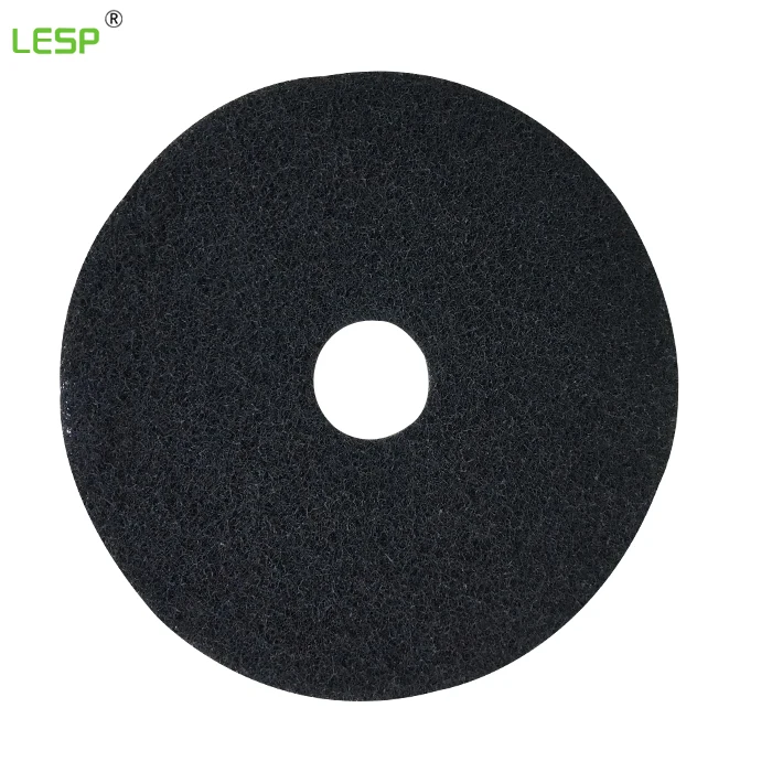 Black Sponge Abrasive Cleaning Scouring Pads Black For Concrete Floor