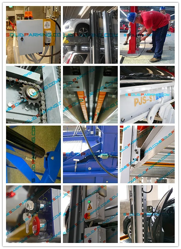Parking washer Doubel stacker hydraulic underground car lift price
