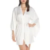 New Custom Satin Silk Pajamas Women Custom Robe Sleepwear White Kimono