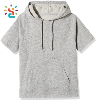 mens half sleeve hoodie