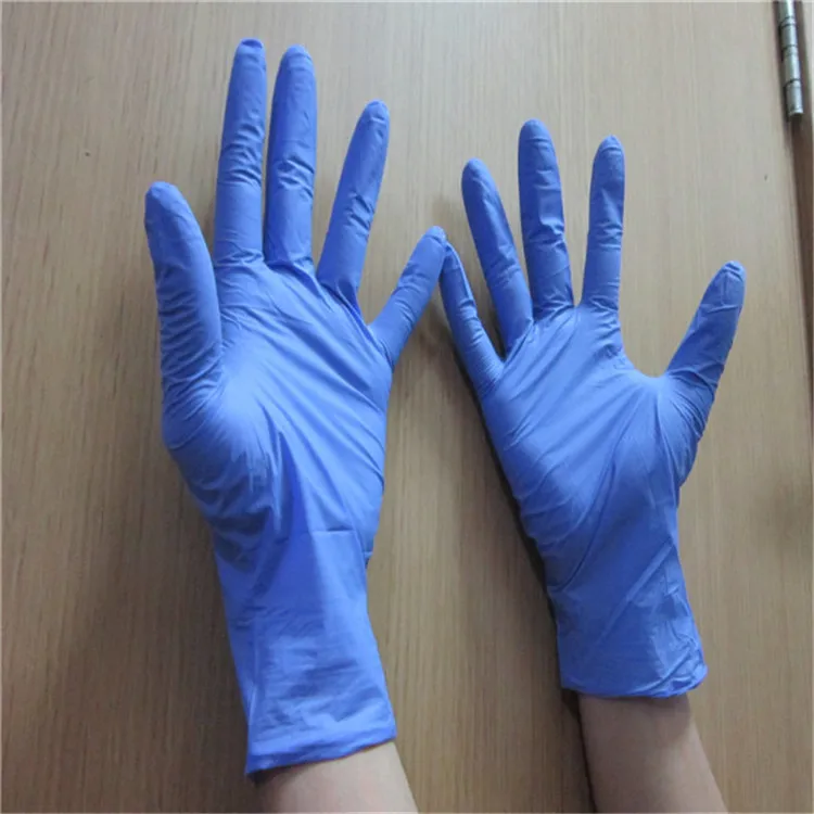 disposable blue medical nitrile glove,nitrile examination glove