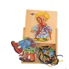 kids series 3d wooden puzzle game cube
