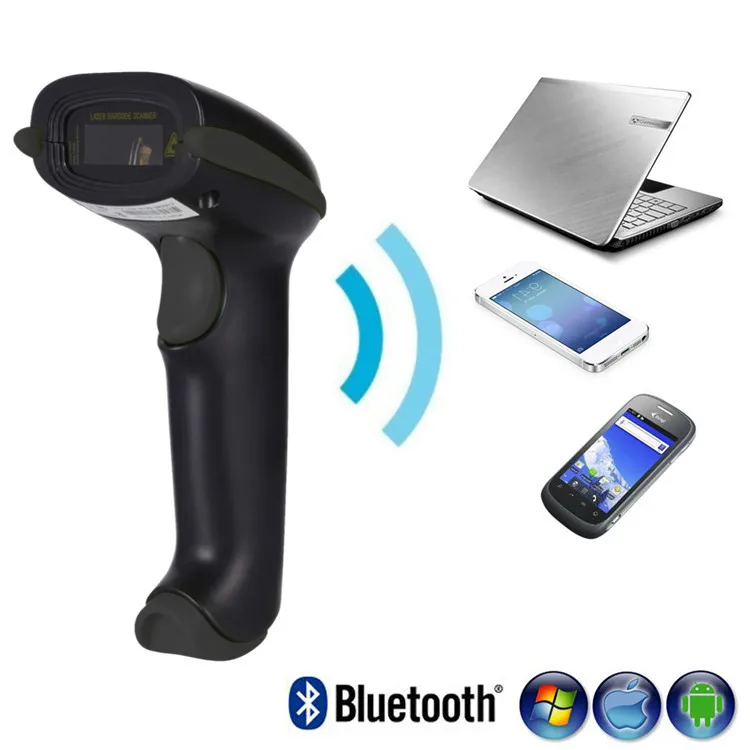 Blue tooth Wireless Barcode Scanner 1D Laser Mobile Phone Android IOS Bar code Reader Mac Laptop Use