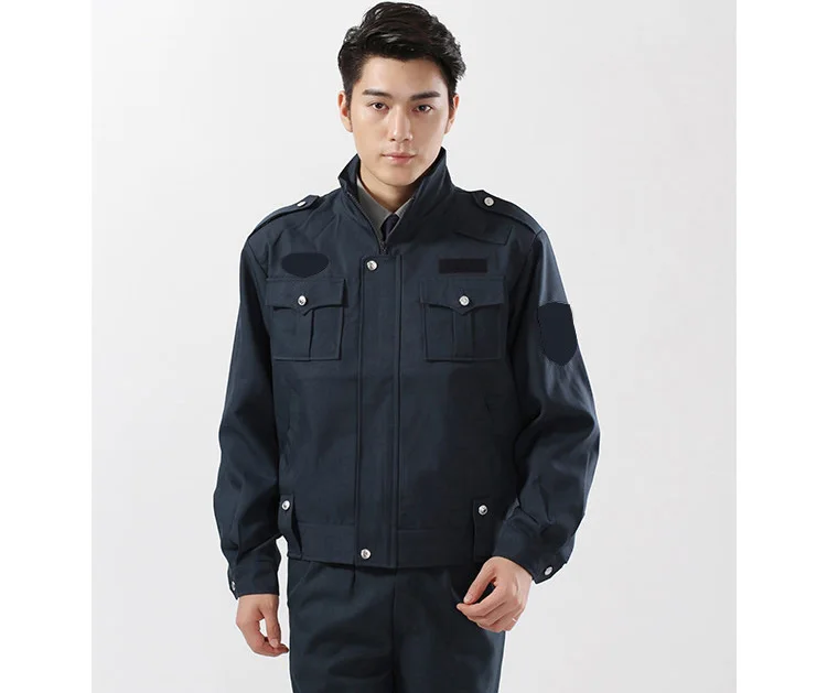 Thick Security Guard Officer Uniforms Winter Tactical Clothes Black ...