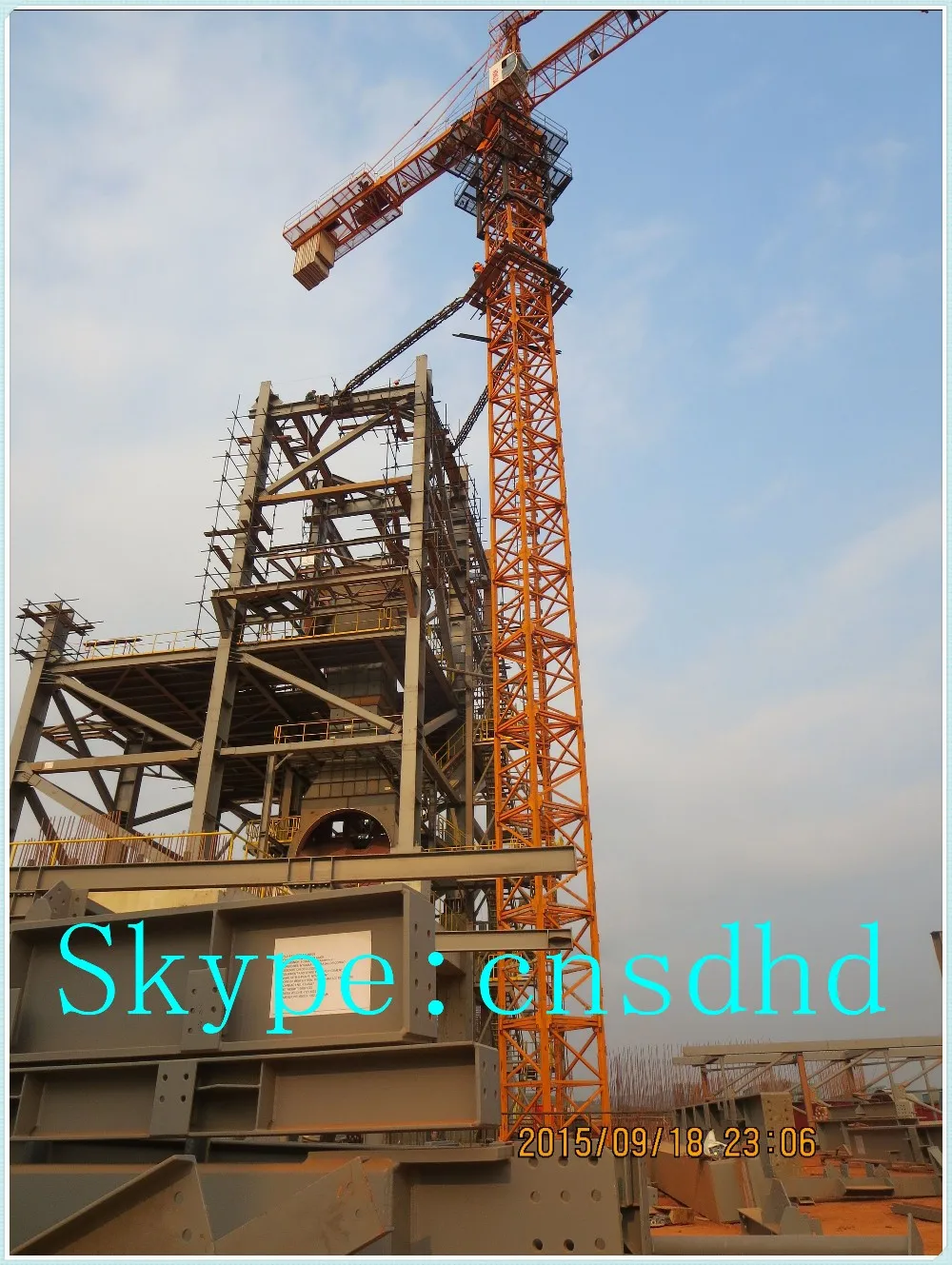 TC6018 Tower crane 10t tower crane 60m jib length tower crane