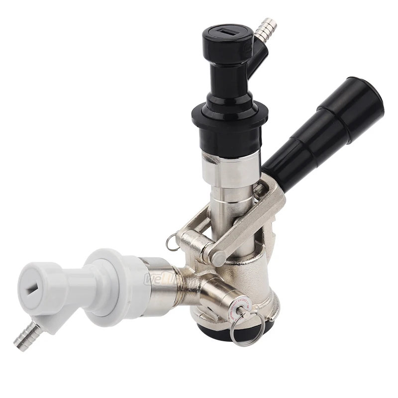 Stainless Steel D Type Keg Coupler With Pressure Relief Valve Draft