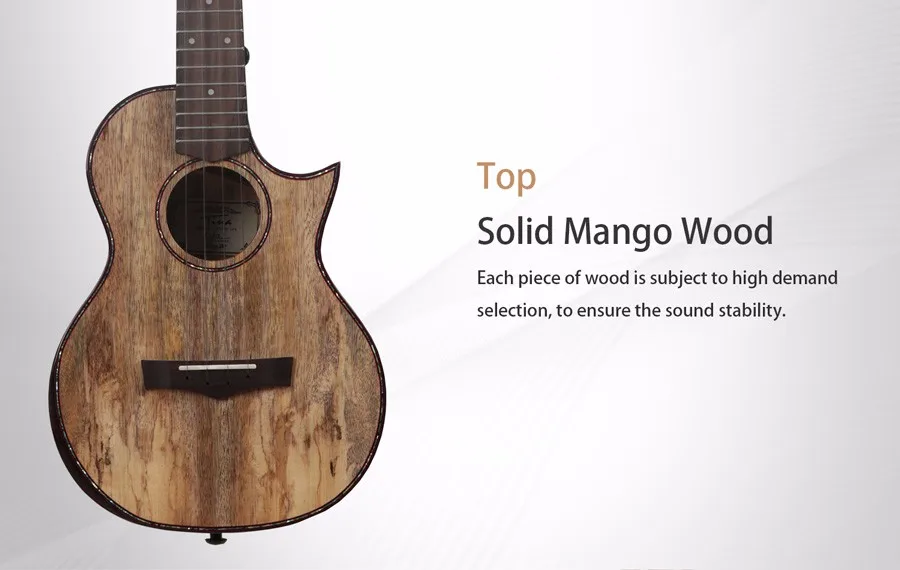 All Solid Ukulele Mango Wood Custom Precision Musical Instruments