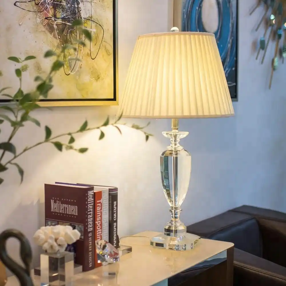 crystal side table lamps