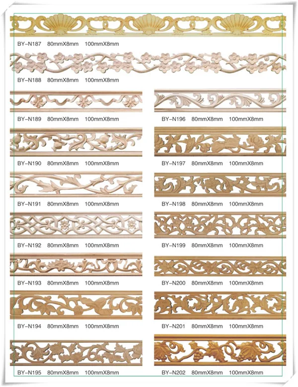antique wood trim/recon wood moulding/ornamental wood mouldings