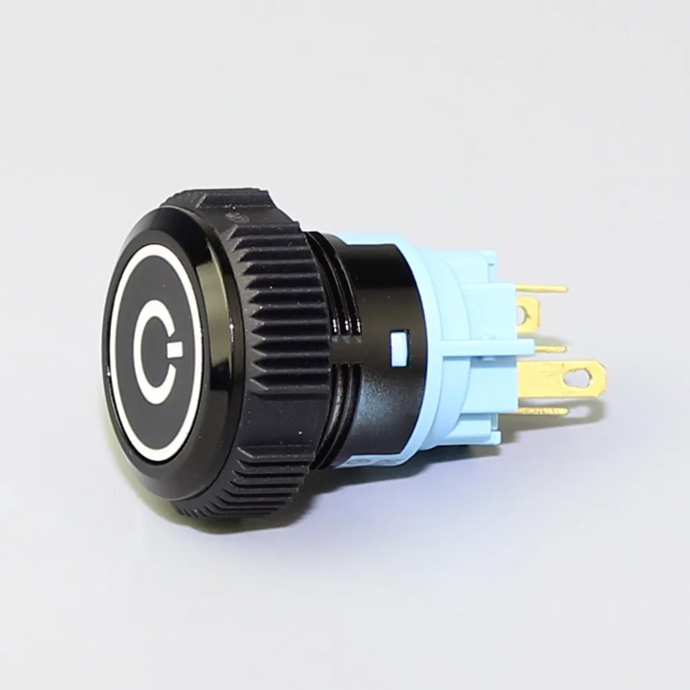 Spst Sealed 19mm Latching Push Button Switches With Symbol Buy