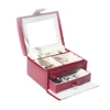 Luxury Custom Logo Cat Magnetic Snap Lock Red Small Drawer Travel Ring Rong Case With Mirror Kids Gift Storage Jewelry Box
