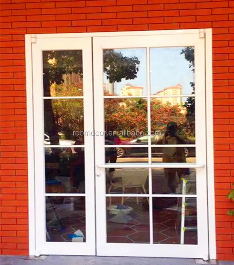 Aluminium Double Glass Entrance Swing Door Aluminum Kfc Spring